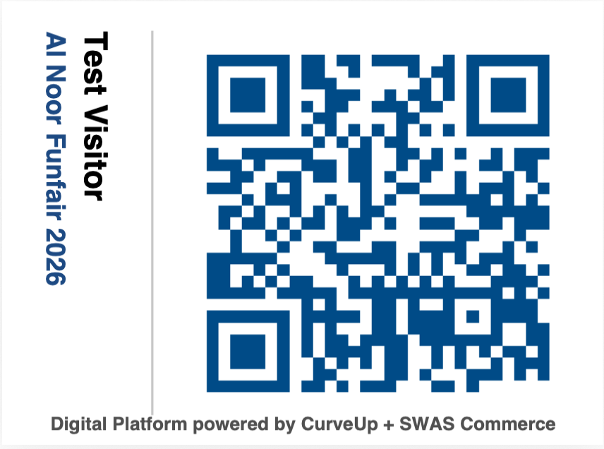 Sample QR code sticker issued to visitors for cashless transactions